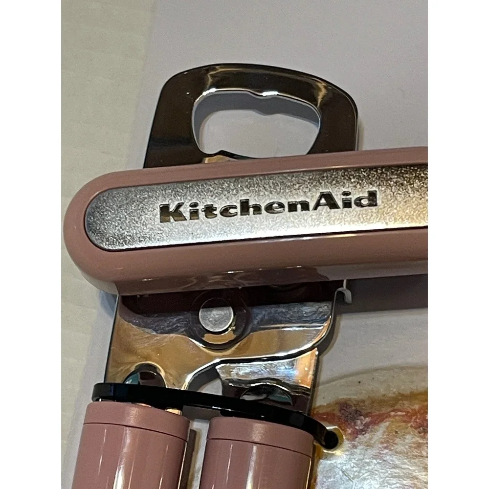 KitchenAid 2-Piece Can Opener and Euro Peeler Set Dried Rose Pink KQ388OHDRA New